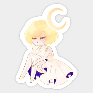 Yellow Moon Sticker